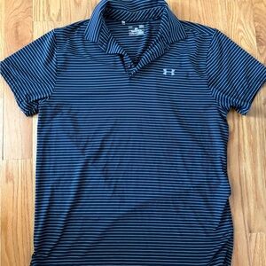 Under Armour Men's Navy Striped Polo Shirt